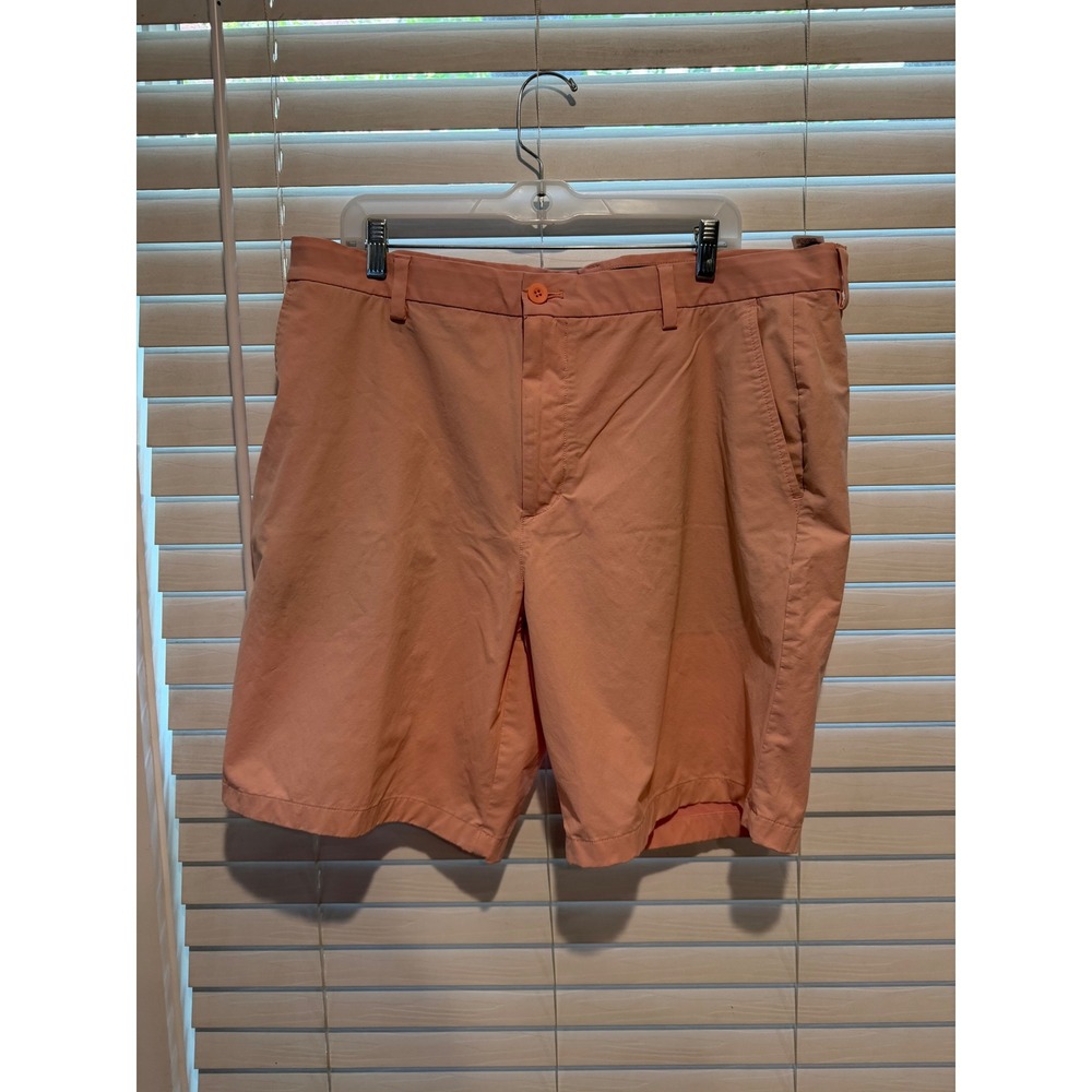 Vineyard Vines Mens On-The-Go OTG Salmon Pink Performance Chino Shorts Size 38